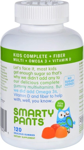 [BRSWGEIYOYIWM2D2] SmartyPants Multivitamin - Kids Complete and Fiber Gummy - 120 Count
