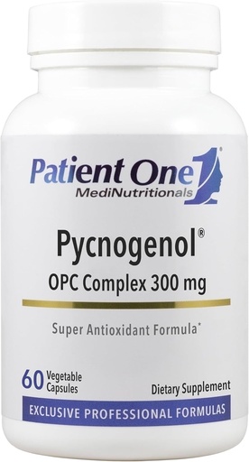 [BRSROGIFC4IRS23A] Patient One Pycnogenol OPC Complex 300mg.com Supplément pour soutenir la santé vasculaire et le vieillissement en santé*