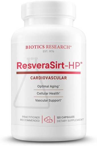 [BRSWGFD2C4MQ42DP] Biotics Research ResveraSirt HP Формується доктором Марком Хьюстон, Trans Resveratrol, Quercetin, Підвищення активності сертуіна, серцево-судинної підтримки, живлення серця, судинна підтримка, 120 капсул