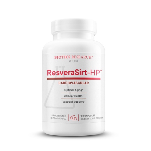 [BRSWGFD2C4MQ42DP] Biotics Research ResveraSirt HP Formulated by Dr. Mark Houston, Trans Resveratrol, Quercetin, Increase Sirtuin Activity, Cardiovascular Support, Heart Power, Vascular Support, 120 Capsules
