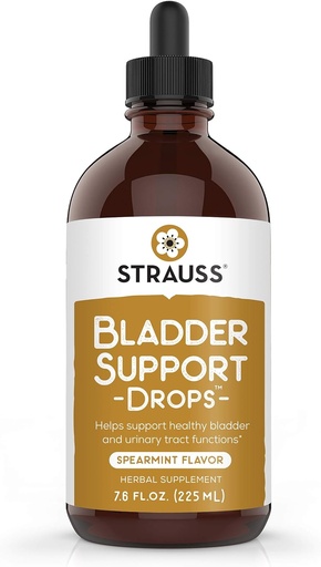 [BRSWIYIZO4FQEH3K] Strauss Naturals Bladder Support Drops Natural Supplements for Urinary System Support, Gluten-Free, Soy-Free, and Non-GMO, 7.6 fl oz.