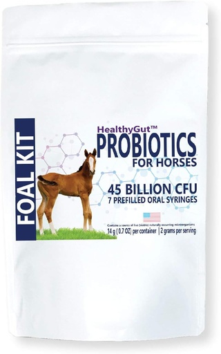 [BRSWG2Y6OUCAKFLJ] HealthyGut Foal Kit for Horses Dietary Supplement, All-Natural Formula (14 g)