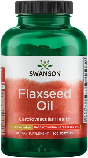 [BRSWIZYFCJYG2GYZ] Swanson Flaxseed Oil (Omegatru) 1000 Milligrams 100 Sgels