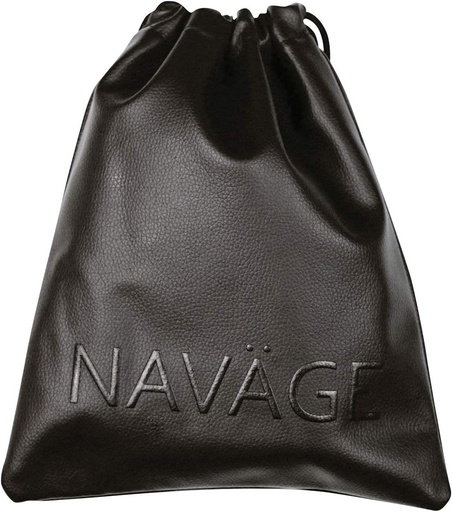 [BRSWKZLROQCAY3LE] Navage Travel Bag (Black) - Vegan Leather Travel Pouches for Women and Men - Custom-Fit Small Pouch for the Navage Nasal Irrigation System - Versatile Drawstring Pouch and Makeup Bag (8.25"x10.25")