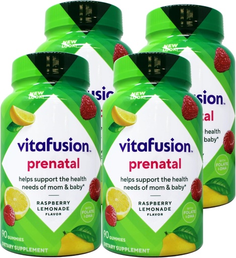 [BRSWGZIEAR6WGC3P] VitaFusion PreNatal Gummies, 90 Count (Pack of 4)