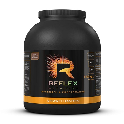 [BRSWIYD5O4HWKDTO] Reflex Nutrition Growth Matrix Powder Rich Chocolate 1.89 Kg