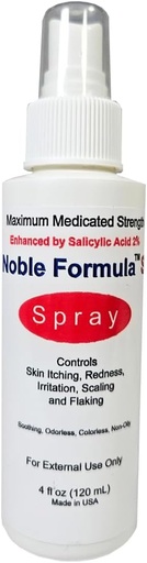 [BRSWIZD7AEAAKFDK] Noble Formula Salicylic Acid Spray kanssa Pyritione Sinkki (ZnP), 4oz (120ml)
