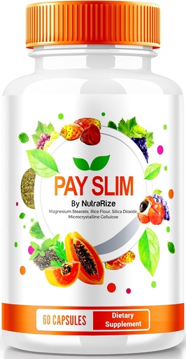 [BRSRA2YQAQMW2EQZ] NutraRize Pay Slim Capsules, PaySlim All-Natural Supplement for Healthy Weight Loss, Premium Formula to Achieve Body and Fitness Goals, Official Reviews (60 Capsules)