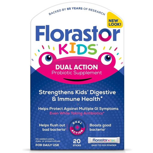 [BRSWIYQTBIDRAGTU] Biocodex Florastor Kids Probiotic Sachets, 20 Count