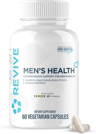[BRSW22QOOZ5RQD3U] Revive MD DIM Supplement for Men – Supports Hormone Balance, Male Sexual & Prostate Health – Healthy Testosterone & Estrogen Levels with Ashwagandha & Green Tea (60 Vegetarian Capsules, 30 Servings)