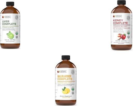 [BRSROHQTOJYA23L3] Complete Natural Products Liver Complete 8oz, Kidney Complete 8oz & Gallbladder Complete 8oz Bundle