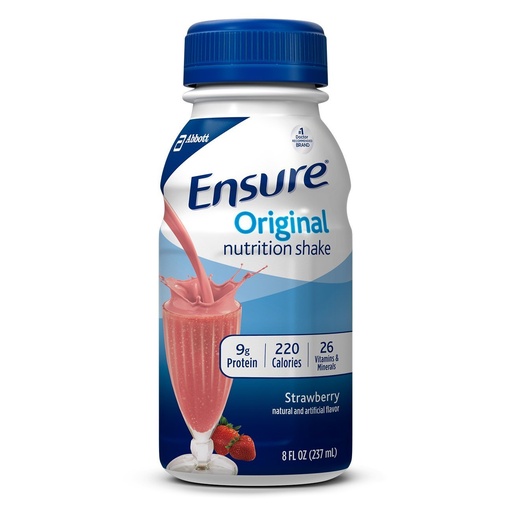 [BRSWGYY3OICAGHL7] Ensure Original Nutrition Shake, Strawberry, 8 Ounces, 12 Count
