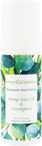 [BRSWGAY2DN4A223J] Hemp Seed Oil e Eucalyptus Joint & Muscle Discomfort Relief Roll On Gel | USDA certificado aceite de semente de cánabo orgánico, axuda a aliviar a dor ou os músculos de visión