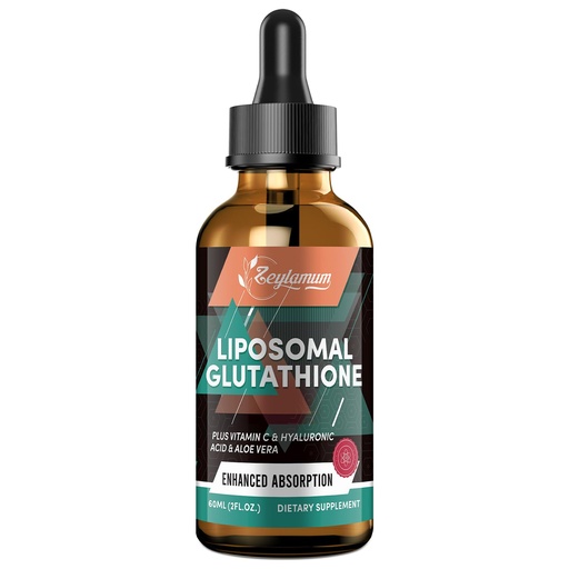 [BRSROED7DECAI23F] 2000MG Liposomal Glutathione Liquid Drops, Ultra High Absorption, Natural Detoxification, Immune System & Skin Support*, L-Glutathione, Vitamin C & Hyaluronic Acid, Capsules Alternative, 2.02 OZ