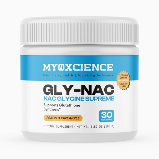 [BRSRMHA2DJ6RSC3J] MYOXCIENCE NAC Glycine Supreme | N-Acetyl-L-Cysteine, Glycine, and Taurine Combination (Natural Peach and Pineapple Flavor) (30 Servings)