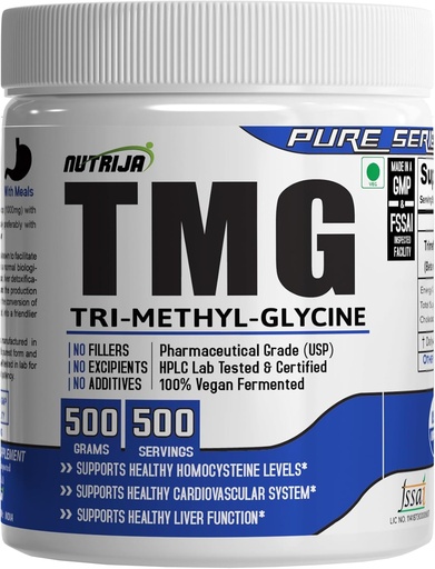 [BRSW2EDQCMAWCAD4] NutriJa- TRIMETYLGLYCINE (TMG) (Betain Vízmentes) (500 gramm)