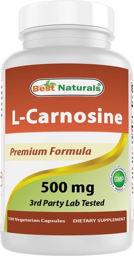[BRSWIZINBEEBECDM] Best Naturals L-Carnosine 500 mg 100 Vcaps (100 Count (Pack of 1))