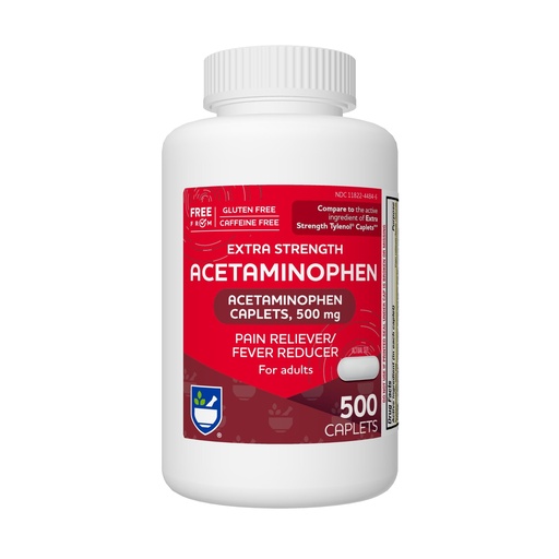 [BRSWIYTZOV5AGDA3] Rite Aid Extra Strength Acetaminophen, 500mg - 500 Caplets | Pain Reliever & Fever Reducer for Migraines, Joint Pain, Muscle or Back Pain, and Menstrual Pain
