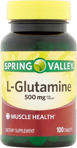 [BRSWIYD7CICGGGDA] Spring Valley - L-Glutamine 500 mg, 100 Tablets