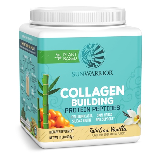 [BRSWGAQ2PMCAEG3J] Vegan Collagen Protein Powder Plant-based | Hyaluronic Acid Minerals Biotin Soy Free Dairy Free Gluten Free NON-GMO | Vanilla 20 Servings | Collagen Building Peptides by Sunwarrior