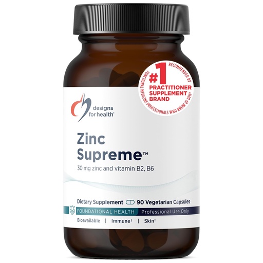 [BRSWIYQPBN4GM3DY] Designs for Health Zinc Supreme - 30mg Zinc Bisglycinate Chelate Supplement with Cofactors Taurine, Vitamin B6, B2 + Molybdenum - Immune Support Supplement - Vegan + Non-GMO (90 Capsules)
