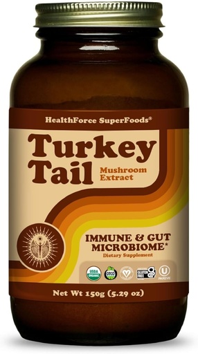 [BRSROZQOOYNWMC3H] HEALTHFORCE SUPERFOODS Turkey Tail - Powder - 150 Grams