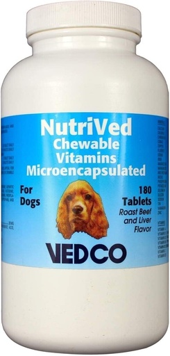 [BRSWKEIIDMPGI2I7] Vedco NutriVed Chewable Vitamins for Dogs 180 Tablets