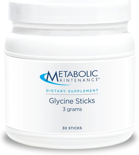 [BRSWIZDROEBRWHD2] Metabolikus karbantartás Glicin Sticks - Aminosav kiegészítés támogatása porc javítása, Circadian ritmus, & Neurológiai funkció - On The Go Glicin Powder Doses (30 gróf)
