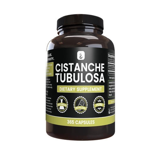 [BRSRMEI5PJ4AGYD7] Pure Original Ingredients Cistanche Tubulosa (365 Capsules) No Magnesium Or Rice Fillers, Always Pure, Lab Verified