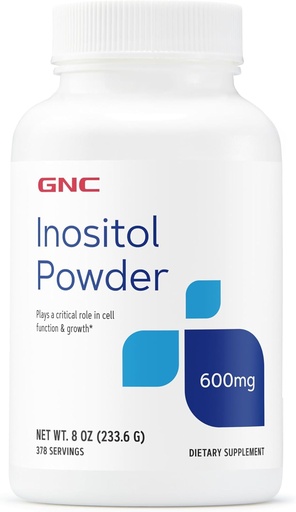 [BRSW2CY5OFYAK3QZ] אבקת GNC Inositol 600mg, Plays Critical Role in Cell Function and growth, 378 משרתים