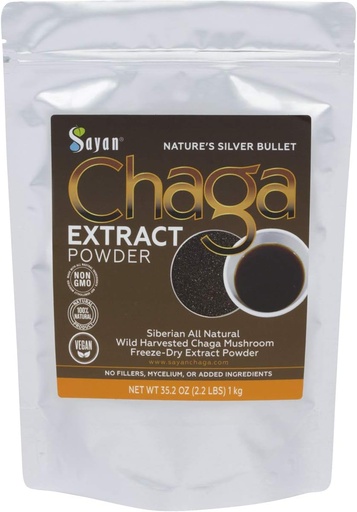 [BRSWIZD2OR4QACYV] Sayan Chaga Mushroom Extract Powder (2.2 Lb) – Colheita Seca Siberiano Seco - Chá Antioxidante Orgânico para Imune e Digestion Support - Foco, Energia, Claridade, Bem-Estar - Sem Aditivos