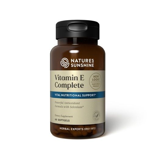[BRSWIYQGC4CAEDQ7] Nature's Sunshine Vitamin E Complete w/ Selenium, 60 Softgels |Powerful Antioxidant Supplement with Selenium and all Eight Molecules in the Vitamin E Family