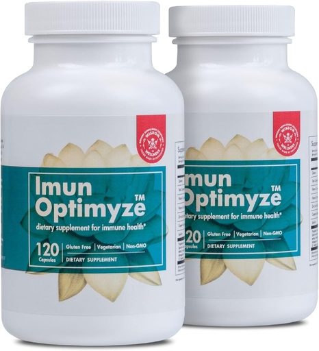 [BRSROAITOAHRM2TX] Imuninis OPTIMIZE - Imuninės sistemos palaikymo priedas - 120 kapsulių 2- Pack - Pusiausvyros kompleksas imuninei paramai - Multi Vitamino kapsulės suaugusiems - Gluten Free and Non GMO Priedas