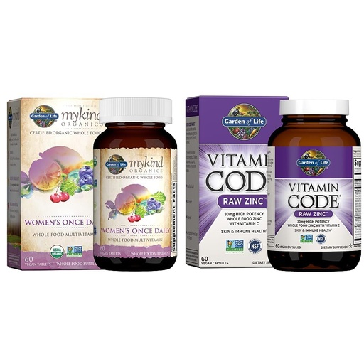 [BRSROFI7CB4B6CA2] Garden of Life Women's Multivitamin and Zinc Supplement Bundle (2 Items)
