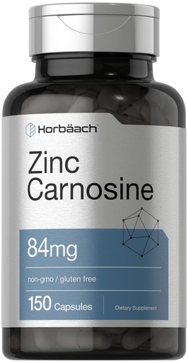 [BRSWYYYNPN5AICT7] Horbäach Zinc Carnosine Supplement | 84mg per Capsule | 150 Count | Non-GMO & Gluten Free