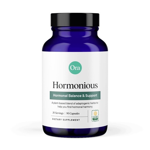 [BRSWYZT2AQNGKYL2] Ora Organic Natural Hormone Balance Supplement & Hormonal Acne Relief for Women - Support Skin, Mood, Energy, PMS & Menopause - Ashwagandha, Maca, Burdock Root, Cordyceps & VIT C - 90 Capsules