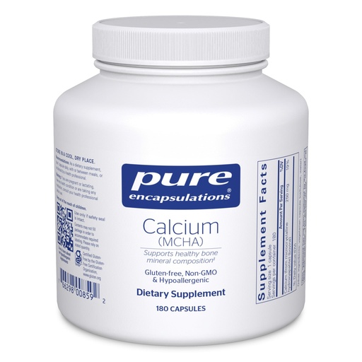 [BRSWIY36C4ORQEL4] Pure Encapsulations Calcium MCHA | Hypoallergenic Supplement to Support Bones* | 180 Capsules