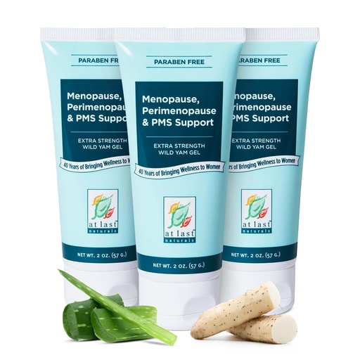 [BRSW2GIZCQMGMGYZ] At Last Naturals Wild Yam Gel Extra Strength Menopause Relief, Perimenopause Support and PMS Relief, Can Help to Naturally Reduce Hot Flashes (2 oz, 3 Pack)