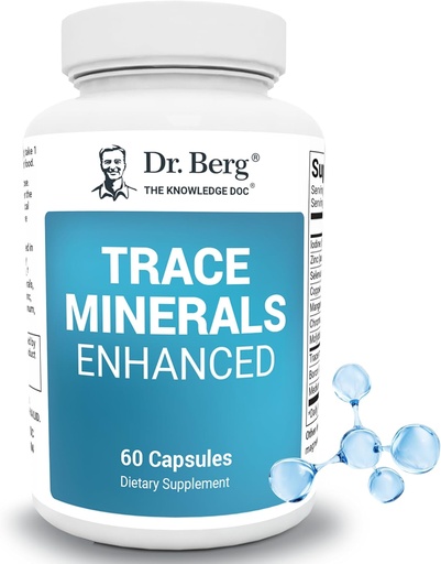 [BRSWYZ3RB54GG2TA] Dr. Berg Trace Minerals 강화 된 Complex - 아연 10 mg을 포함하여 70 + 미네랄을 완료 - 식이 보충 - 60 캡슐