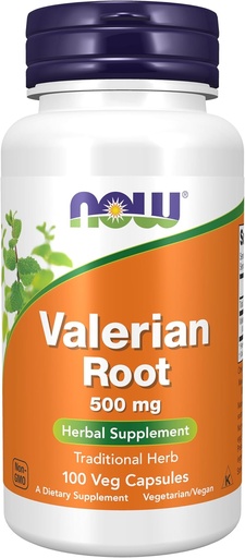 [BRSWIYYPOMNW22TM] NOW Supplements, Valerian Root (Valeriana officinalis) 500 mg, Herbal Supplement, 100 Veg Capsules