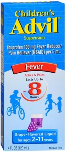 [BRSWIYYPOMBWODTY] Advil Children's Oral Suspension Flavored oz. Trauben 4 Fl Oz (Pack mit 1)