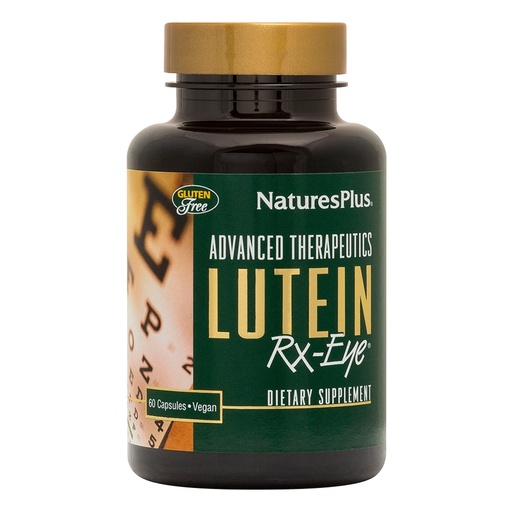 [BRSWIYDRCINBMAD4] NaturesPlus Lutein Rx-Eye - 60 Capsules - Eye Function Support Supplement with Zeaxanthin & Antioxidants - Gluten Free - 20 Servings