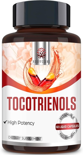 [BRSROGAPOJ5QAFA4] Kroppssund Tocotrienol Supplement Full Spectrum, Tocotrienol Vitamin E-Tocotrienols 800mg - 60 Liquid-Filled Capsules