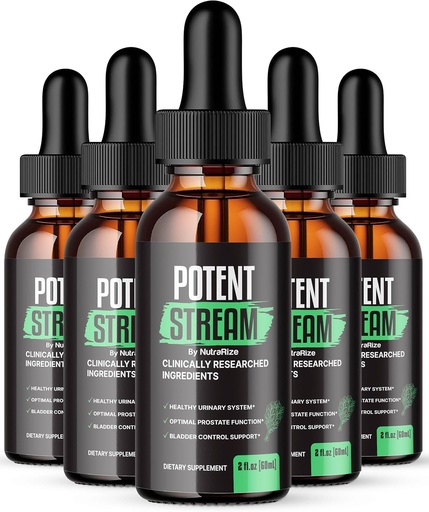 [BRSRAZT6BN7W2A3D] NutraRize (Pack of 5 Potent Stream Drops, Advanced Prostate Supplement - Natural Support for Prostate Health, Maximum Strength, PotentStream Reviews (150 Servings)