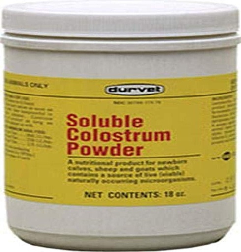 [BRSWIYQBBMMGGDLC] Durvet Soluble Colostrum Powder, 18 Ounce Container