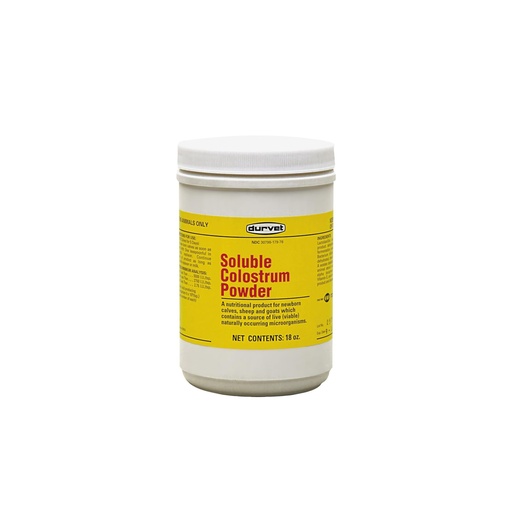[BRSWIYQBBMMGGDLC] Durvet Soluble Colostrum Powder, 18 Ounce Container