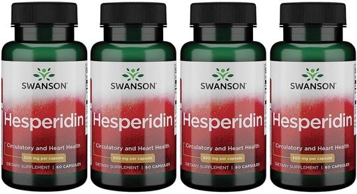 [BRSRMEIFOYDWO2Q6] Swanson Hesperidin 500 Milligrams 60 Capsules (4 Pack)