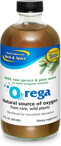 [BRSWYGIPBB5GYE3L] NORTH AMERICAN HERB & SPICE O2rega - 8 oz - Natural Source of Oxygen - Supports Energy Levels - P73 Oregano, Spruce & Pine - Mycellized for Maximum Absorption - Non-GMO - 16 Servings