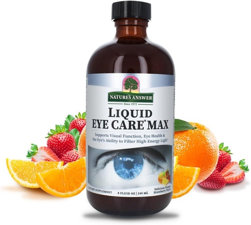 [BRSROGITBANRGETD] Nature's Answer Liquid Eye Care Max 8 Ounce Liquid Supplement | Supports Visual Function | Non-GMO | Gluten Free | Vegetarian | Made in The USA | Great Tasting