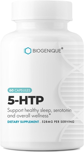 [BRSROGT3CB5QM3LX] 5-HTP (5-hydroxytryptophan) 200 mg, Mood Enhancer and Neurotransmitter Support* 60 Capsules 5htp Griffonia Simplicifolia - Made in USA